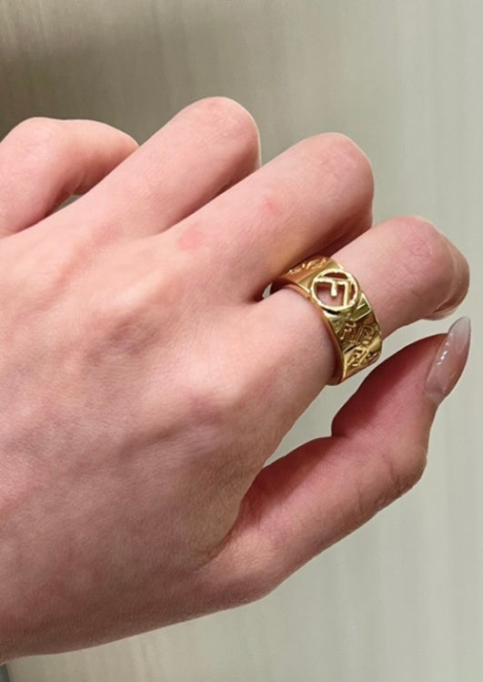 J119  Men's and women's titanium steel ring jewelry