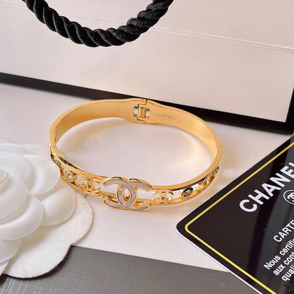 CS081 Bracelet 316L steel plating gold Jewelry