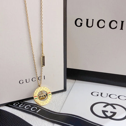 X334  Women's titanium steel necklace earrings set jewelry