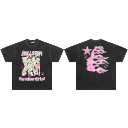 HEC5  Men's and women's summer short-sleeved T-shirt clothes