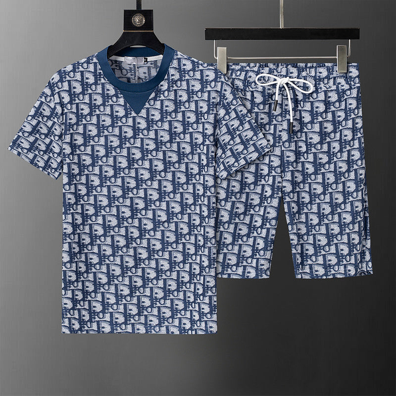 DIC119 New men's short sleeved polo top+shorts clothing