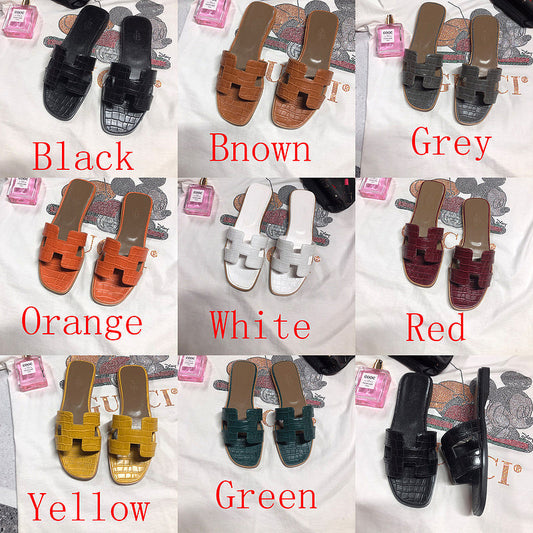 OHS02 Couples slipper Leather Shoes 35-42 with box