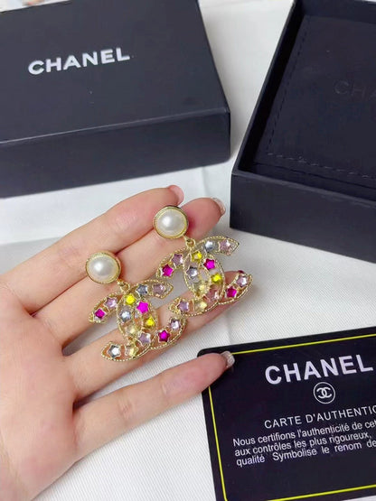 A1106  Women's new fashion color diamond earrings jewelry