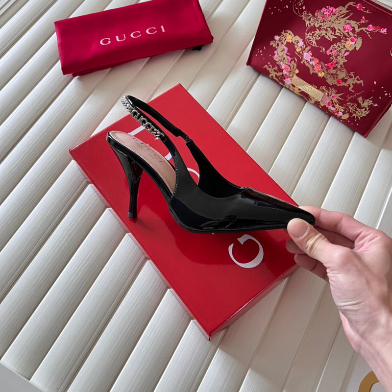 MGS16 Slippers Women 8CM heel shoes 35-41 With box