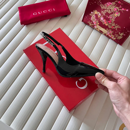 MGS16 Slippers Women 8CM heel shoes 35-41 With box