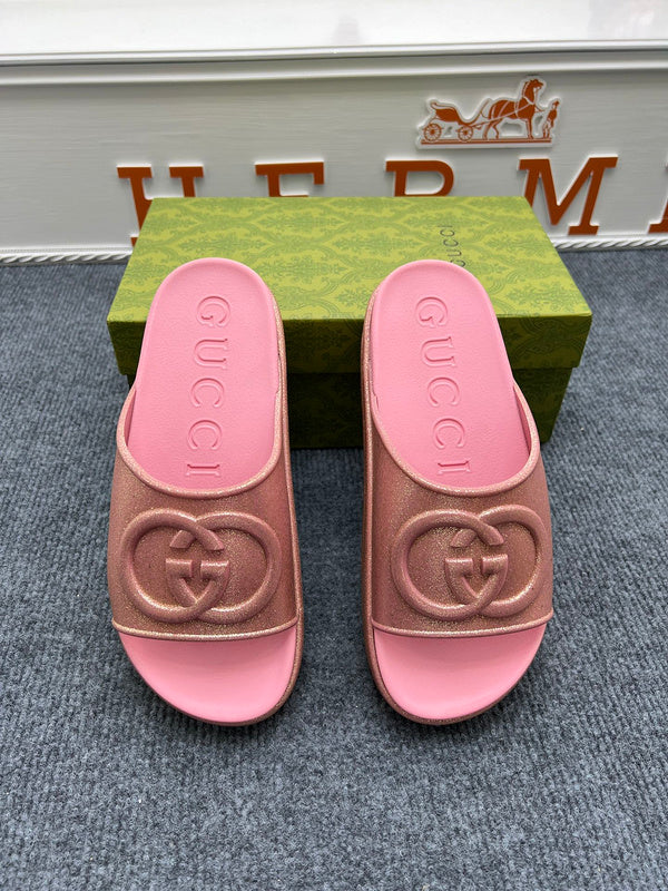 YGS0 Women Leather Slippers 35-41 Shoes with Box