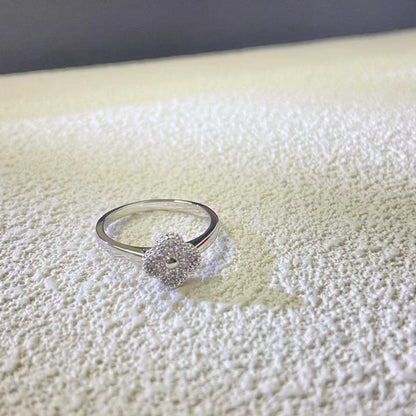 AVSR1   Mini full diamond four-leaf clover ring jewelry