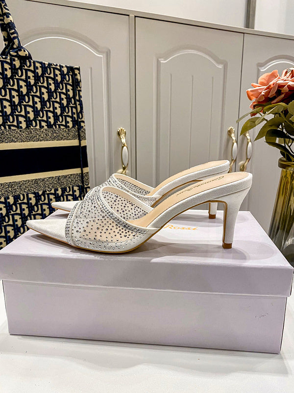 MBGS1 Leather 7.5CM 10CM Slippers Size 35-41 Shoes with Box