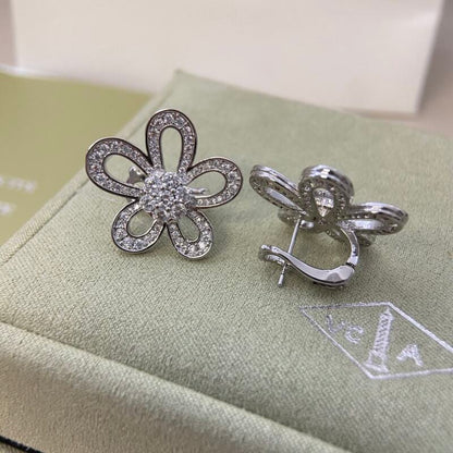 VAE31  New Sunflower Starry Sky Flower Earclap Jewelry