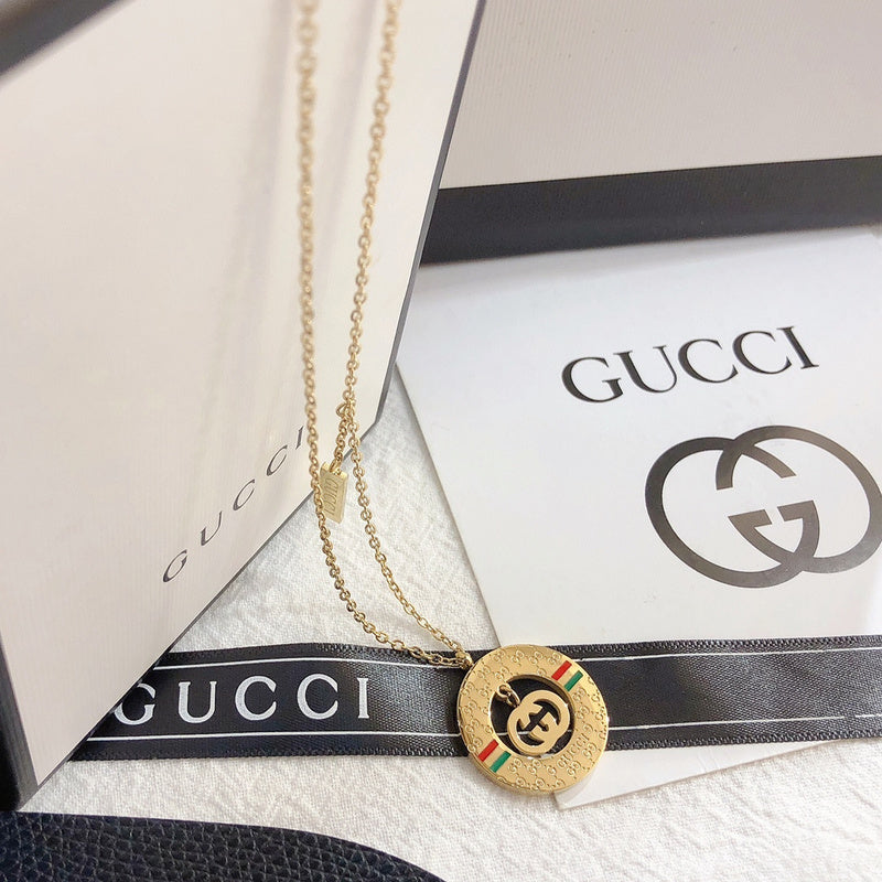 X334  Women's titanium steel necklace earrings set jewelry