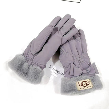 PUGG1  Women's new warm bow gloves