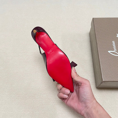 MBCL1 Women Heel 6CM 8CM 10CM Leather shoes 35-41 with box