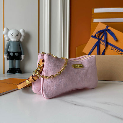 LLP08 Leather bag 24.5-13.5-6.5CM Denim Bags