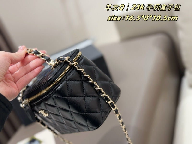 ACP52 Leather Bag 16.5-8-10.5CM Cosmetic Bag with box