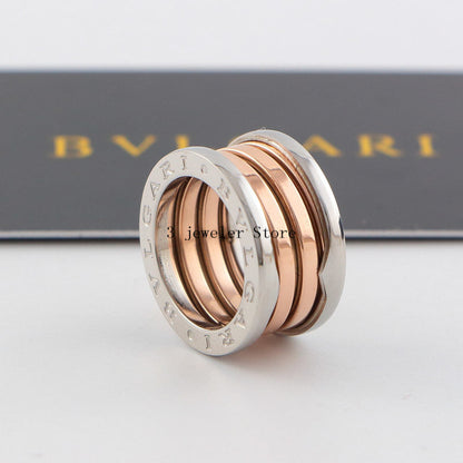 BVR7 316L steel 18K plating gold Jewelry 3 colors ring