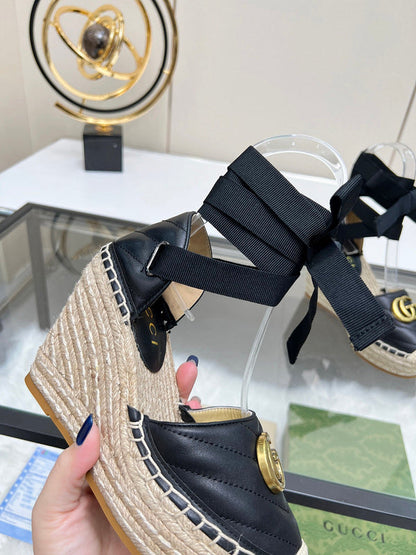 OGS38 Leather Women Heel shoes 35-42 With box