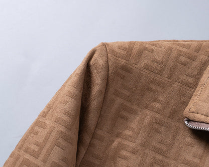 FDC15 New Spring and Autumn thin imitation deer skin velvet jacket long sleeved cardigan clothes