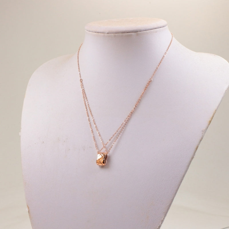CHN49 316L Steel Gold Plated CC Necklace High Quality Jewelry