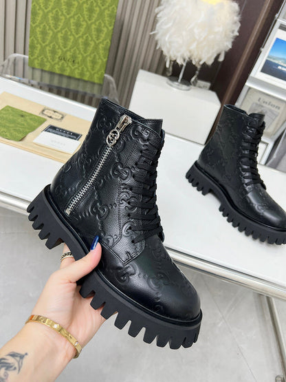 HJGS1 Leather Shoes Women 35-41 with box