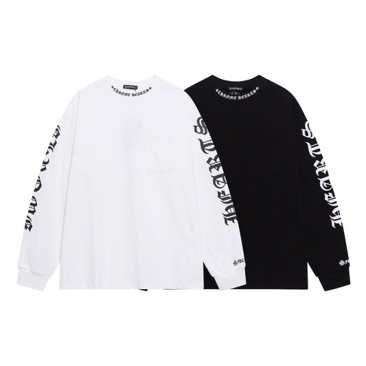 KLC22 New men's and women's pure cotton long sleeved casual clothes