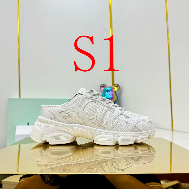 BDS8 Leather Slippers Women 35-41 Shoes with box