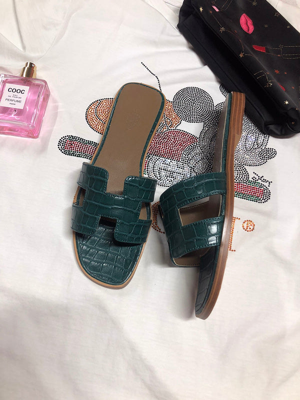 OHS02 Couples slipper Leather Shoes 35-42 with box