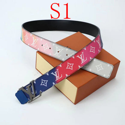 LBL6 Real leather 4.0CM 95-125CM Belt with all packing