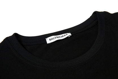 BAC37 Men's and women's letter embroidery short-sleeved T-shirt