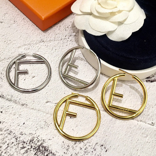 FE1  18K white gold plated brass  Jewelry