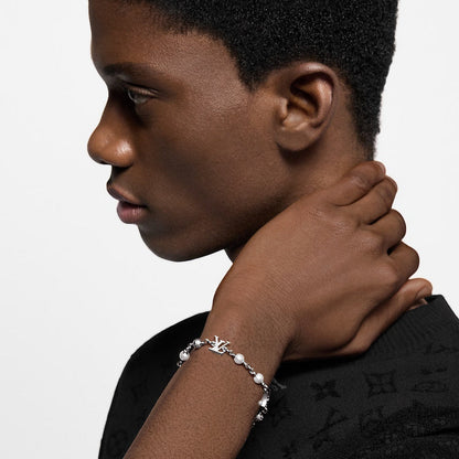 X675   Men's Titanium Steel Necklace Bracelet Set Jewelry