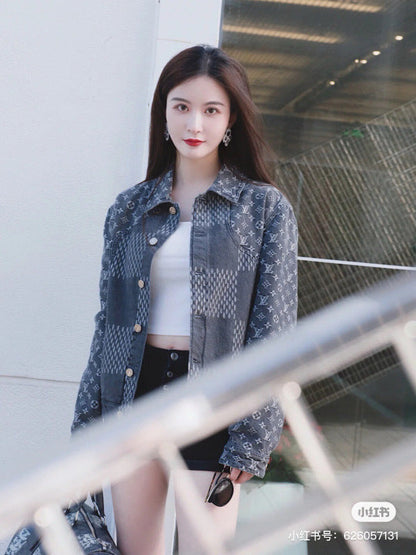 LVC021  New high-quality spring and autumn men'sand women’s  jacket denim jacket clothes