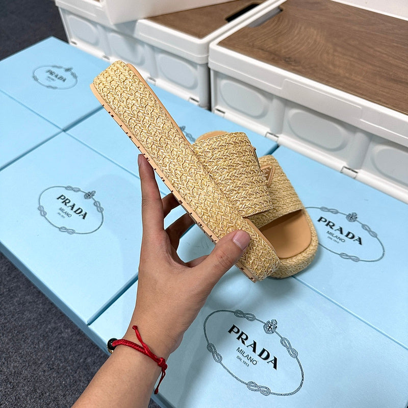 MJPS13 Leather Women Slippers 35-41 shoes With box