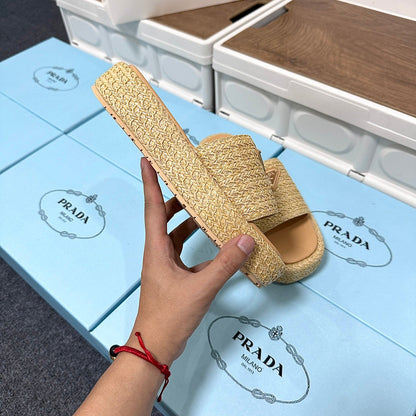 MJPS13 Leather Women Slippers 35-41 shoes With box