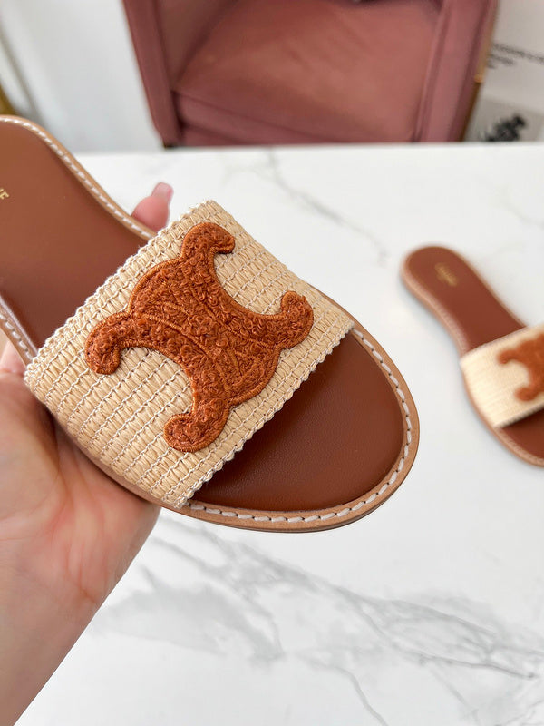 MBCS3 Leather Slippers Size 35-41Shoes with Box