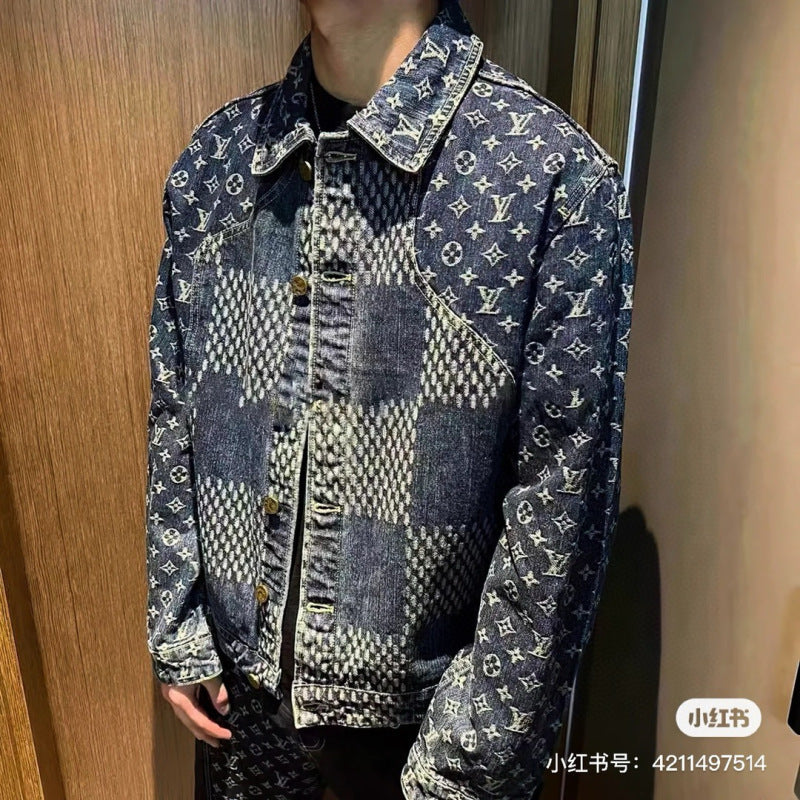 LVC021  New high-quality spring and autumn men'sand women’s  jacket denim jacket clothes