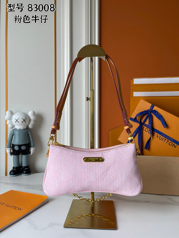 LLP08 Leather bag 24.5-13.5-6.5CM Denim Bags