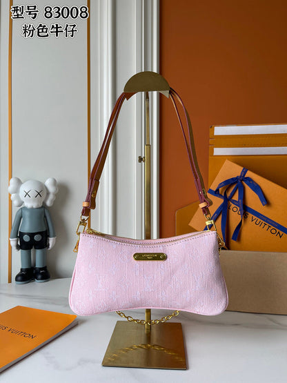 LLP08 Leather bag 24.5-13.5-6.5CM Denim Bags