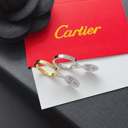 J122   Men's and women's titanium steel diamond ring jewelry