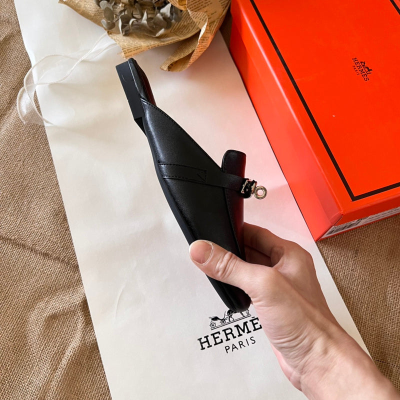 MJHS18 Leather Women Slipper Size 35-42 Shoes with box