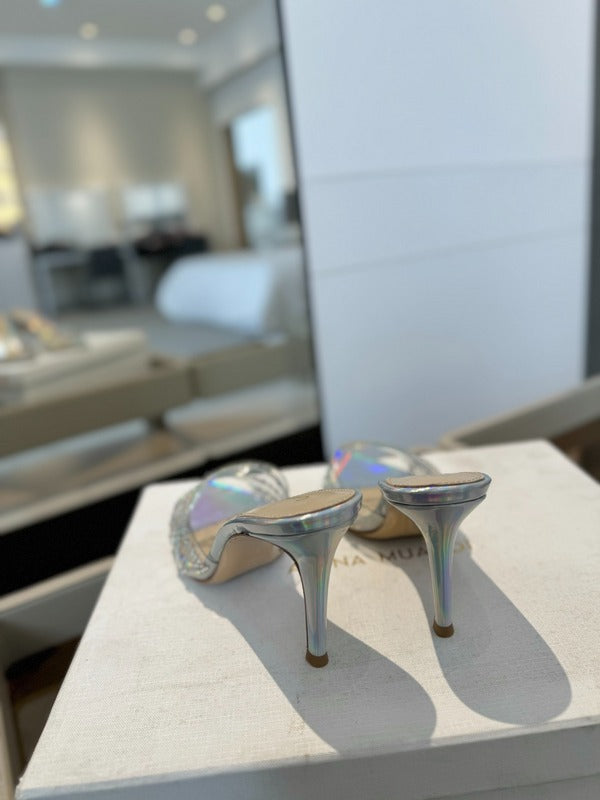 MBGS2 Leather 8.5CM 10.5CM Slippers Size 35-41 Shoes with Box