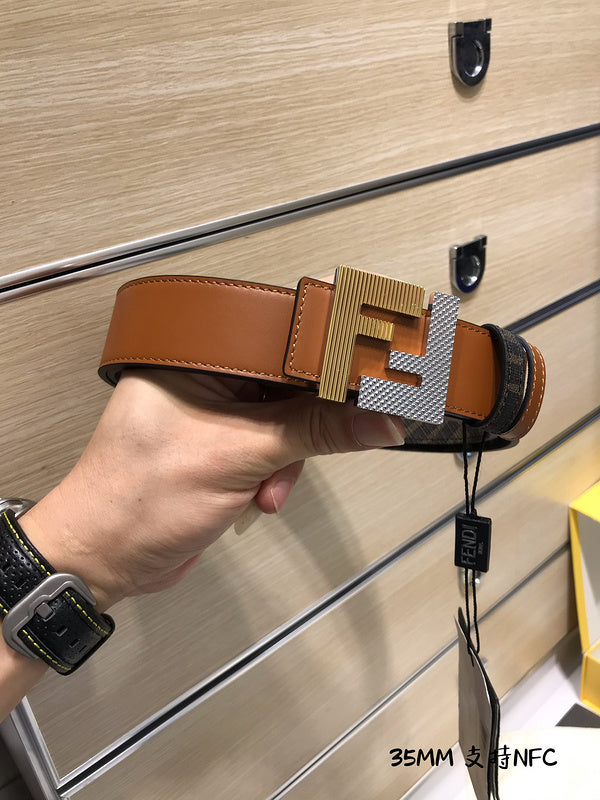 FBL15 Real leather 3.5CM 95-125CM Belt with all packing