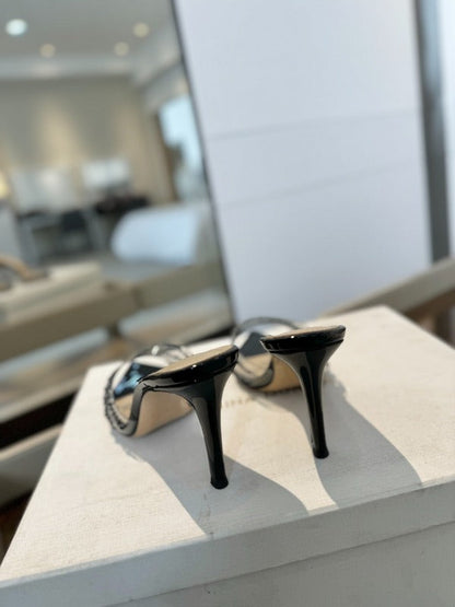 MBGS2 Leather 8.5CM 10.5CM Slippers Size 35-41 Shoes with Box