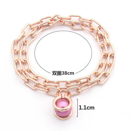 TB08    Double layer pearl pendant bracelet jewelry