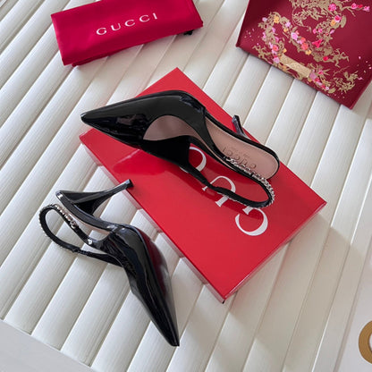 MGS16 Slippers Women 8CM heel shoes 35-41 With box