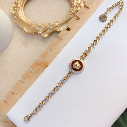 VEL036 Bracelet 316L steel plating gold Jewelry