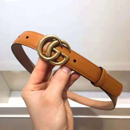 GCBL24 wide Real Leather 2.5CM total length 95-110cm Belt with all packing