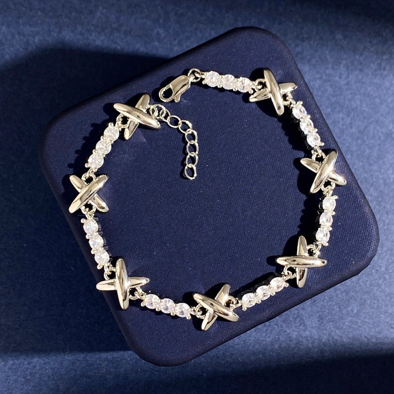 TB79 New Bracelet Brass Material Gold Plated Jewelry 18.5cm+3cm   Jewelry