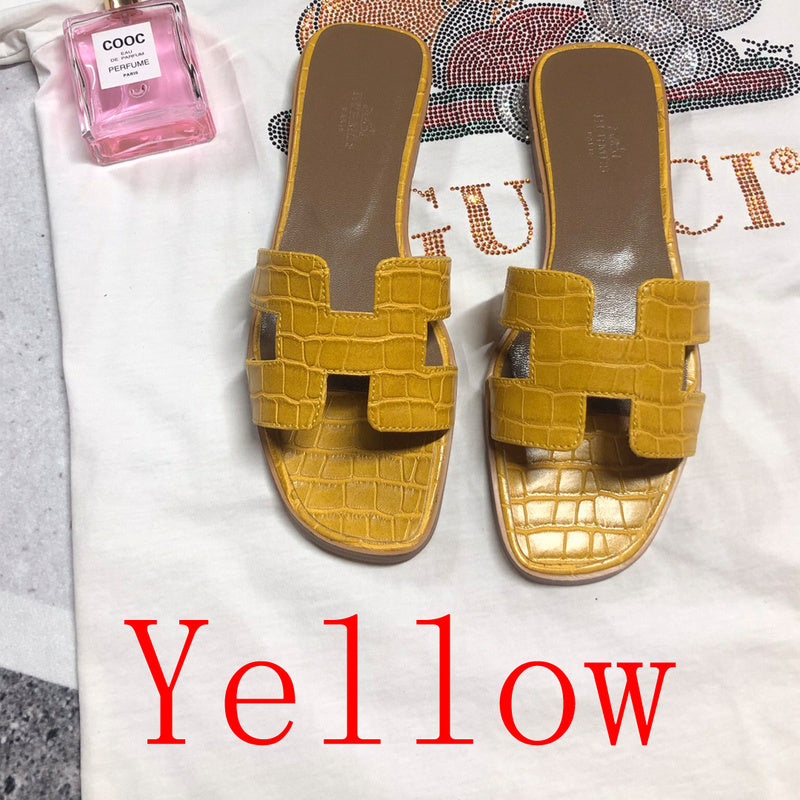 OHS02 Couples slipper Leather Shoes 35-42 with box