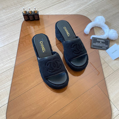 MBCS12 Leather Slippers Size 35-41 Shoes with Box