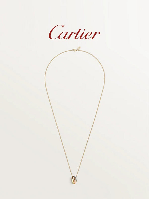 X666  Women's titanium steel three-ring three-color necklace jewelry